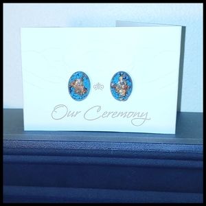 Vintage Art Glass Foil Earrings